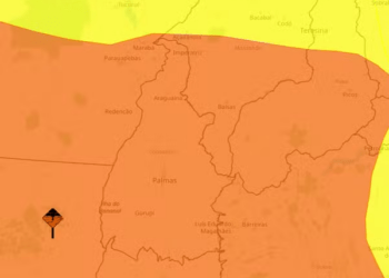 ‘Perigo’: Tocantins tem alerta de chuvas intensas em todos os municípios e volume pode chegar a 100mm/h