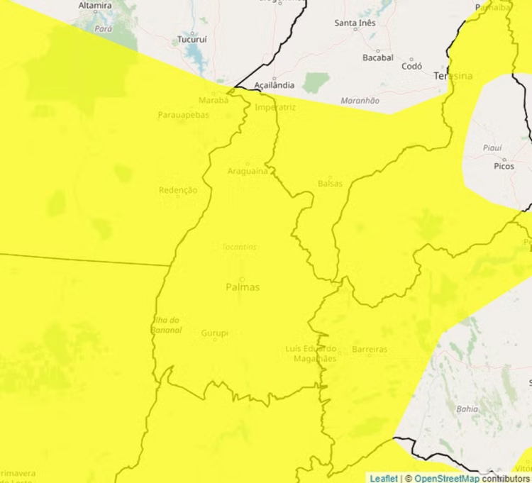 Tocantins tem alerta para chuvas intensas em todo estado; veja previsão