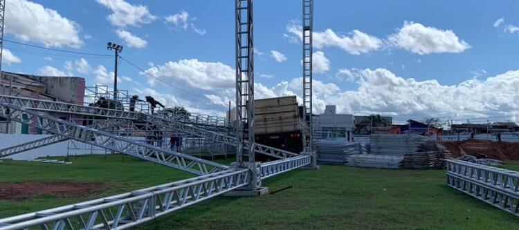 Começa a montagem da estrutura da Expoara 2024