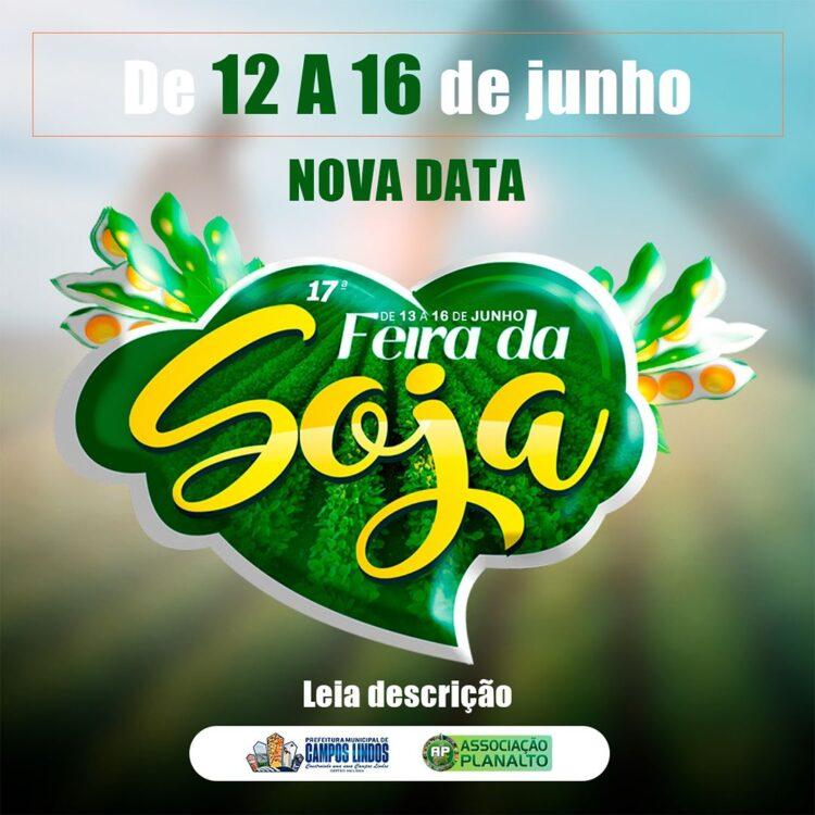 17ª Feira da Soja celebra o potencial agrícola de Campos Lindos nos dias 12 a 16 de junho