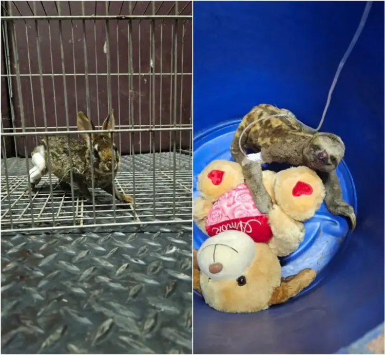 Quase 50 animais são resgatados após serem vítimas de incêndios florestais no Tocantins