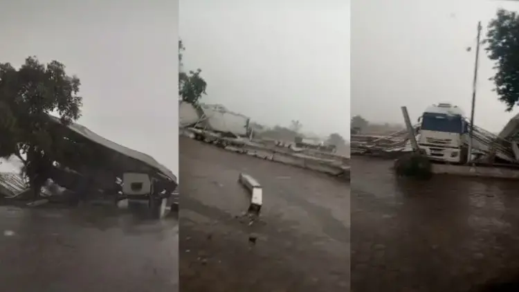 Após 100 dias, chuvas fortes com granizo e ventania são registradas em cidades do Tocantins