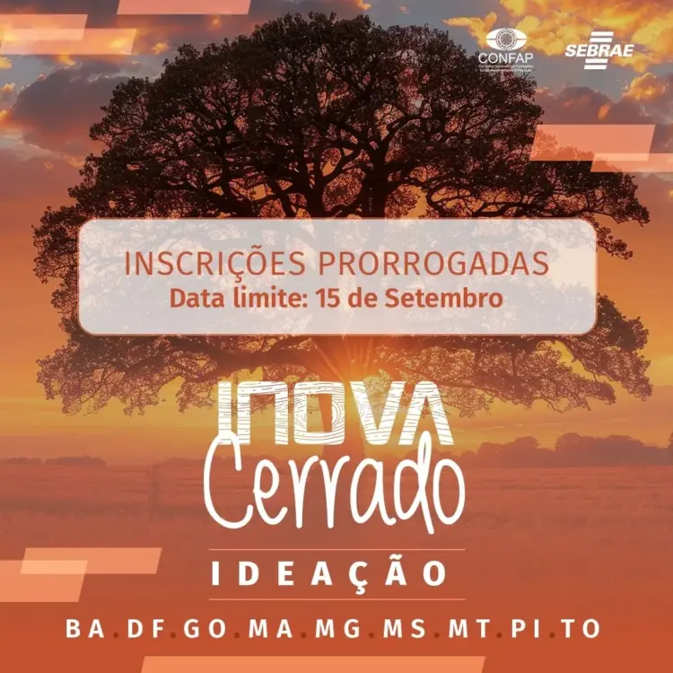 Inova Cerrado: inscrições prorrogadas até 15 de setembro