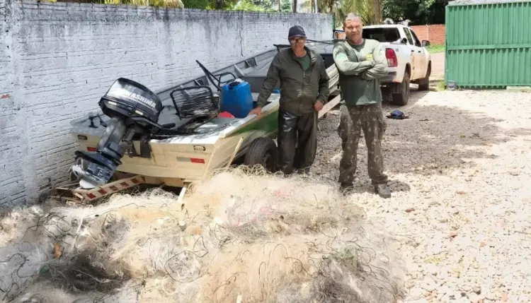 Operação Piracema apreende 900 metros de redes de pesca