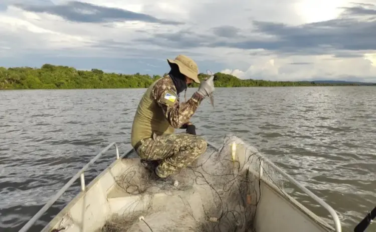 Mais de 5 mil metros de redes são apreendidos em ação contra pesca predatória no Lago
