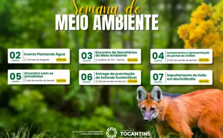 Semana do Meio Ambiente no Tocantins destaca ações de preservação e desenvolvimento sustentável