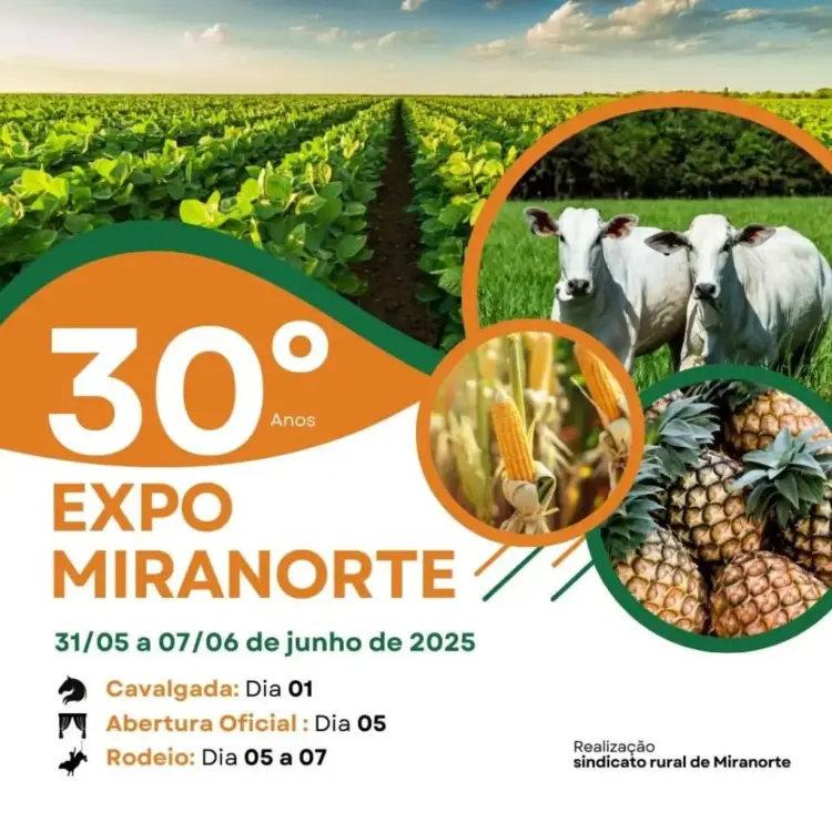 ExpoMiranorte 2025 celebra 30 anos com diversidade de atrações e entrada gratuita