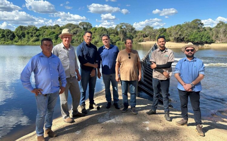Visita técnica em barragens elevatórias monitora uso da água na Bacia do Rio Formoso, em Lagoa da Confusão