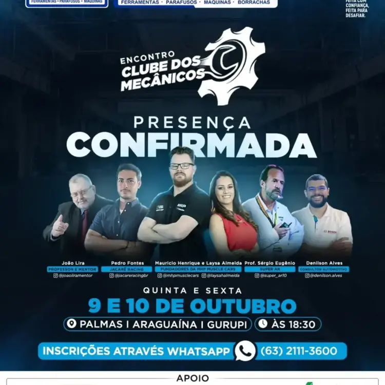Ferpam e Ferpam Borrachas realizam 2º Encontro do Clube dos Mecânicos em Araguaína nos dias 9 e 10 de outubro