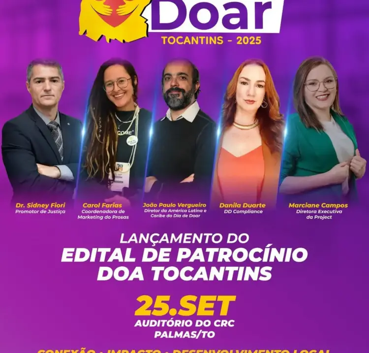 III Workshop Dia de Doar Tocantins 2025 acontece na nesta quinta, 25