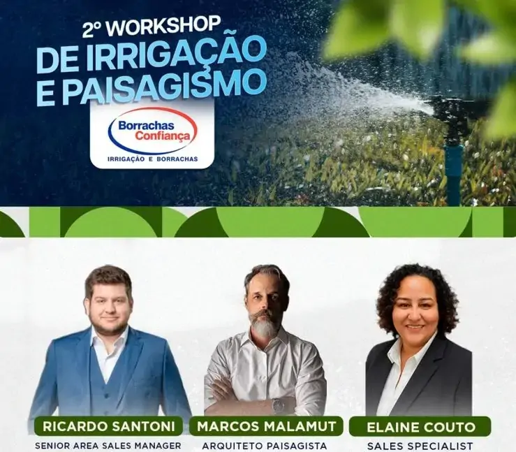Palmas sedia 2º Workshop de Irrigação e Paisagismo promovido pela Borrachas Confiança e Ferpam