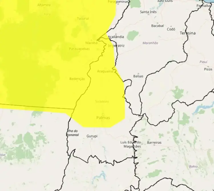 Chuvas intensas colocam Tocantins em alerta amarelo; saiba o que esperar nos próximos dias