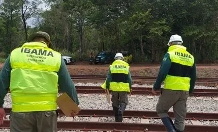 Ibama realiza vistoria em linha férrea no Tocantins, que conecta as principais malhas ferroviárias do país