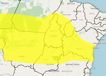 Inmet emite alerta para todo o Tocantins por risco de tempestades e granizo