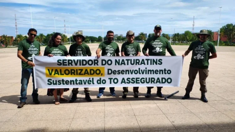 Protesto de servidores do Naturatins pressiona por envio urgente do novo PCCR à Assembleia