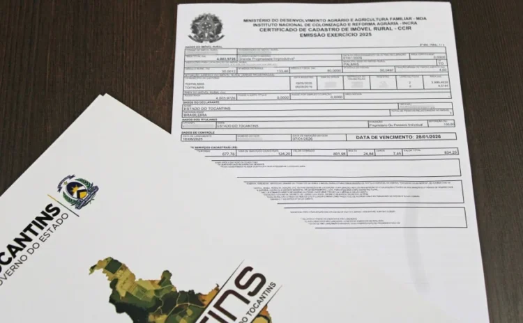 Acordo com Governo Federal permite emissão do CCIR durante titulação de terras no Tocantins