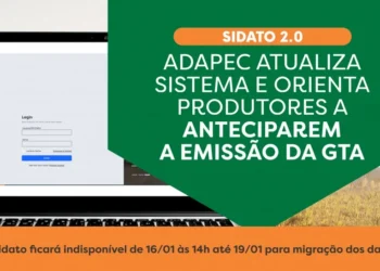 Emissão de GTA ficará indisponível entre 16 e 19 de janeiro após atualização do sistema da Adapec