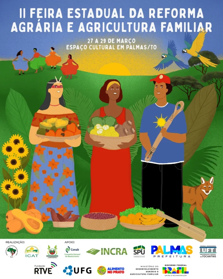 Palmas recebe a II Feira da Reforma Agrária e Agricultura Familiar entre 27 e 29 de março