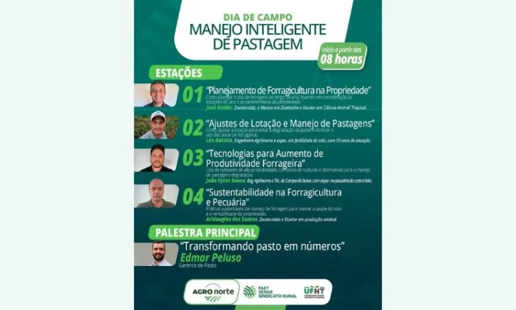 Senar Tocantins realiza Dia de Campo em Araguaína com foco em produção intensiva de pastagens