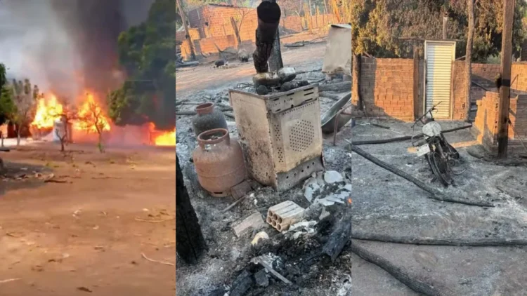 Famílias indígenas recebem apoio após incêndio destruir 38 casas em Formoso do Araguaia